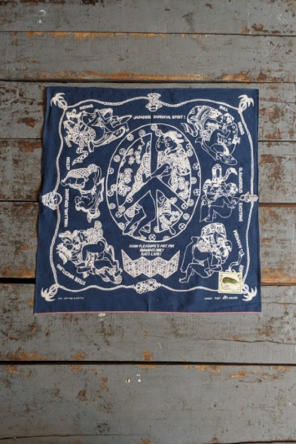 KAPITAL fastcolor セルビッチバンダナ(YOBAI) Kapital Fastcolor Selvedge Bandana (YOBAI), Black – Glasswing