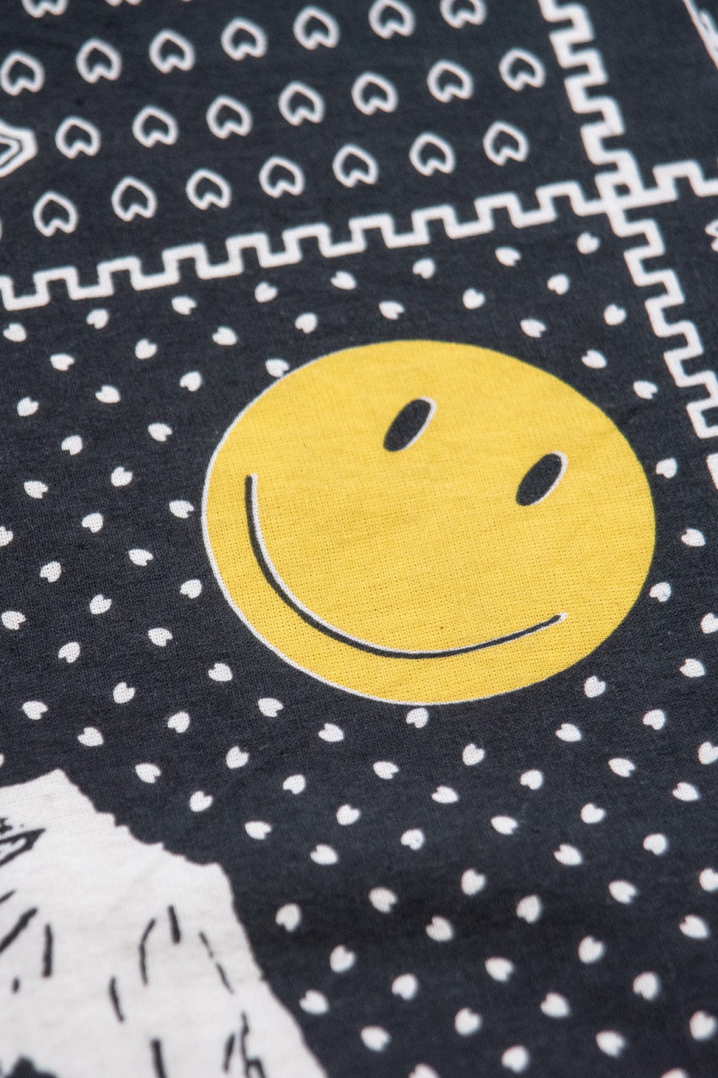 Kapital Fastcolor Selvedge Bandana (Mirrored Fuji Smile