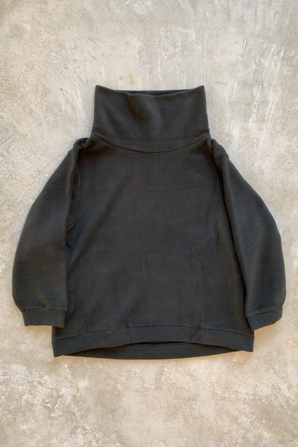 Kapital  Reverse Fleece BIG High Neck Sweat Shirt Black