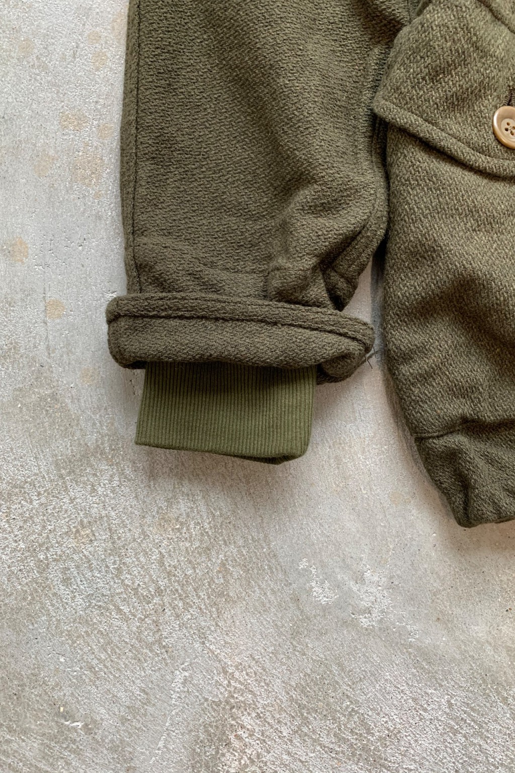 キ*ル様 KAPITAL ボア襟 ミリタリージャケット オリーブ　リアル ムート Kapital Vintage Melton Wool RIng Coat Olive - Made in Japan