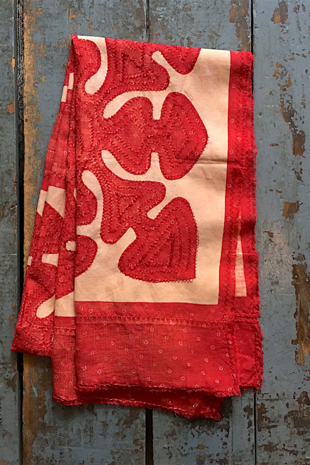 KAPITAL KOUNTRY パッチワーク刺子ストール Kapital Kountry Hawaiian Quilt Stole French Cloth Linen - Made in