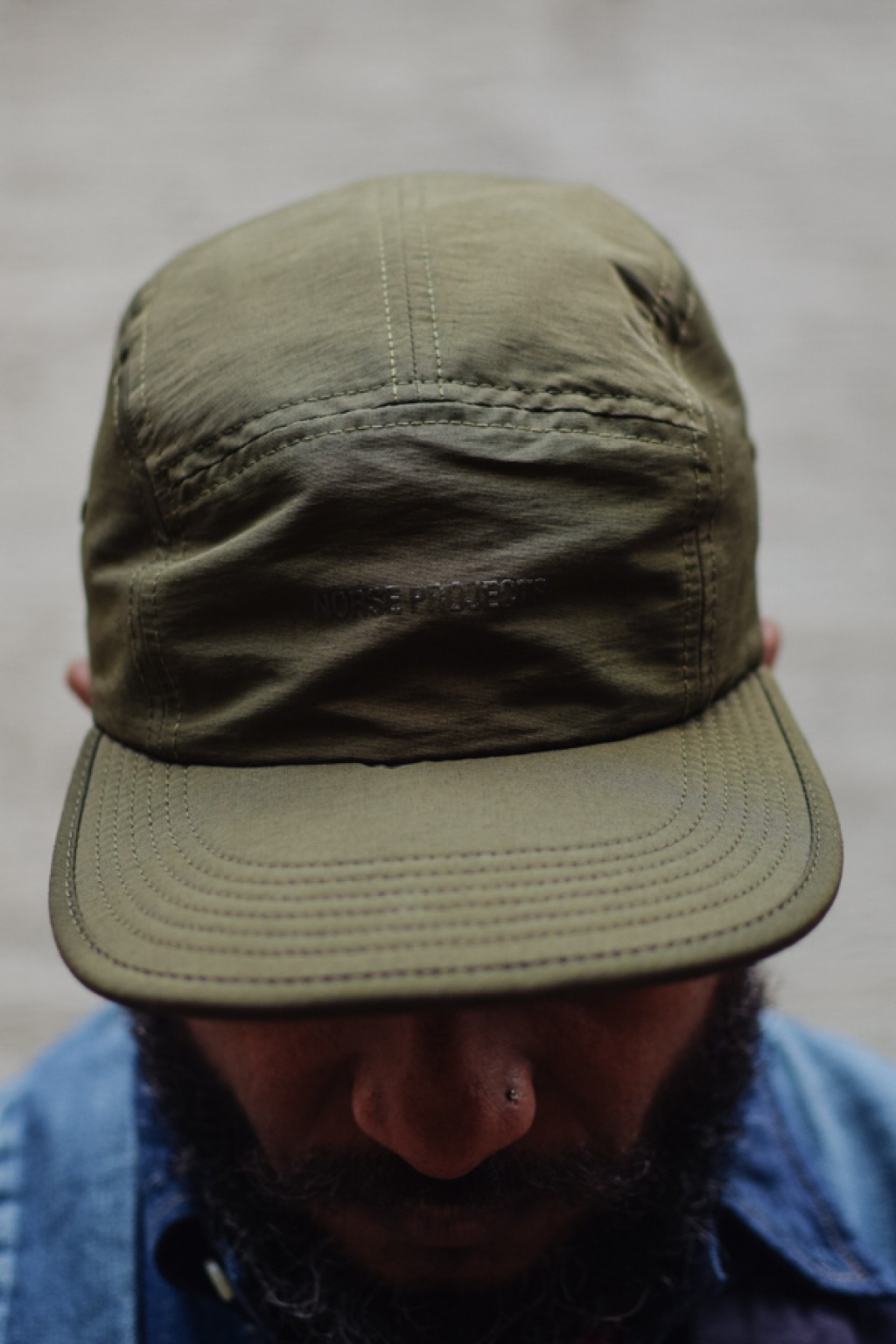 Norse Projects Five Panel Cap Lichen Green - Made in USA | Hats