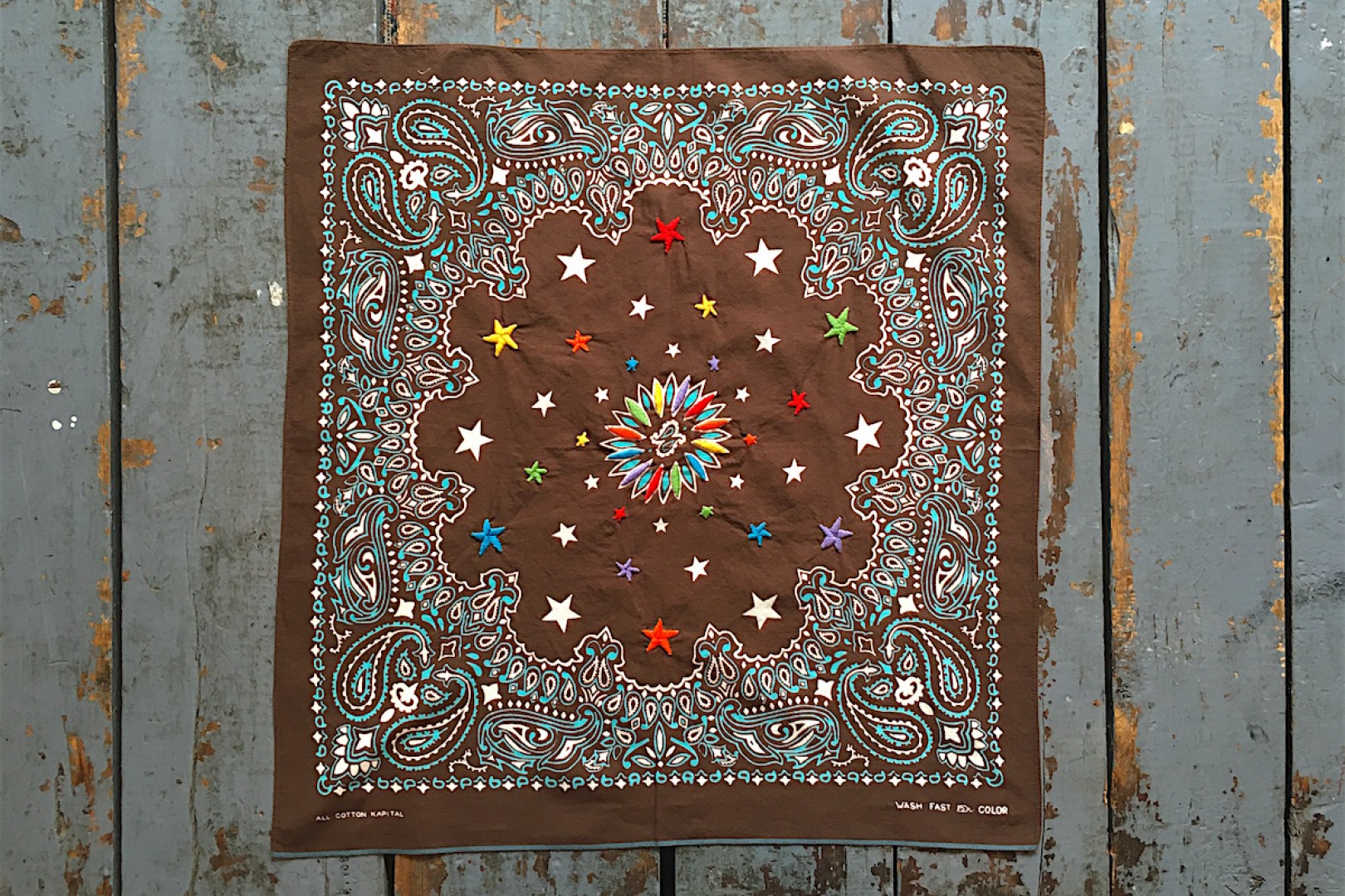 Kapital Bandanna Cosmic Star - Brown - Made in Japan | Bandanas