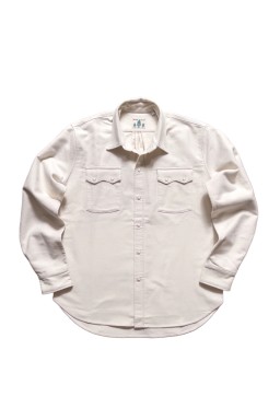 Wythe Moleskin Pearlsnap Shirt Alabaster