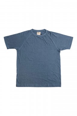 Heimat Cotton-Hemp Raglan T-Shirt Trail Blue