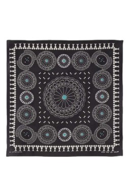 Kapital Fastcolor Selvedge Bandana (Concho) Black