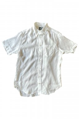 Gitman Bros. Vintage Short Sleeve Button Down White Linen