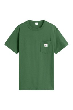Randy's Garments Logo Pocket Tee Dark Green 6oz 100% Cotton