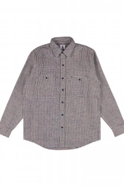 Randy's Garments 3-Pocket Work Shirt Blue/Red Heavy Houndstooth