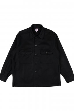 Randy's Garments Over Shirt Black Heavy Melton Wool