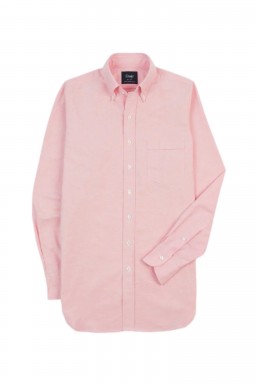 Drake's Button-Down Oxford Shirt Pink