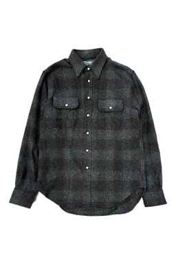Gitman Bros. Vintage Independence Work Shirt Navy Cotton Tweed Check