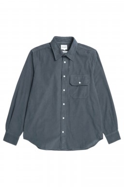 Norse Projects Algot Relaxed Micro Cord Shirt Graphite