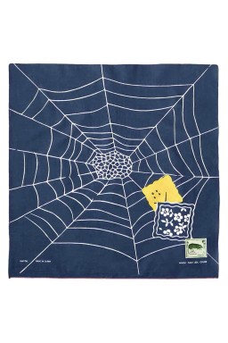 Kapital Fastcolor Selvedge Bandana (SPIDER PECKISH RAINBOWY) Navy