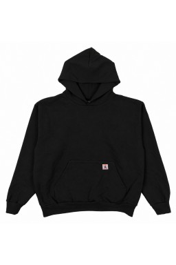 Randy's Garments Heavyweight Cross-Neck Hoodie Black