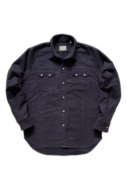 Wythe Moleskin Pearlsnap Shirt Night Sky