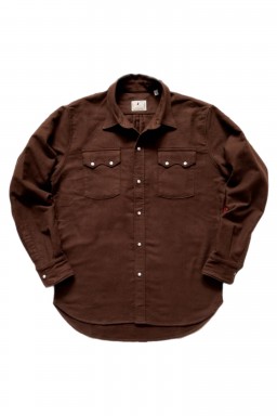 Wythe Moleskin Pearlsnap Shirt Cocoa