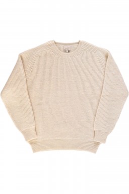 Wythe Highland Shakerknit Sweater Cream