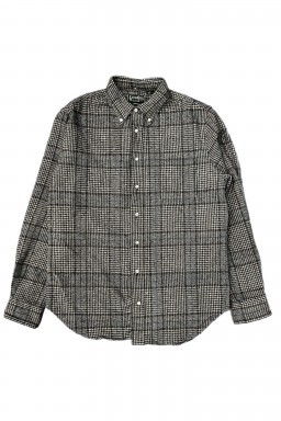 Gitman Bros. Vintage Long Sleeve Button Down Grey Cotton Tweed Check