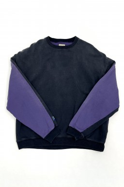 Kapital Fleece Knit 2Tones Remake BIG SWT (BONE) Black x Purple