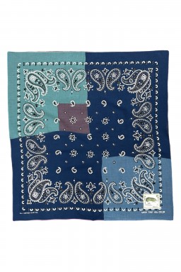 Kapital Fastcolor Selvedge Bandanna (PaisleyPatchwork) Navy