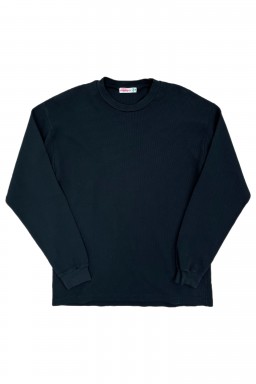Randy's Garments Heavyweight Thermal Crewneck Black