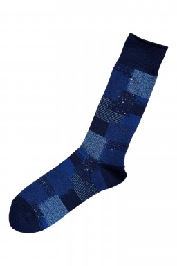 AnonymousIsm Patchwork Crew Sock Navy