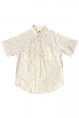 Sugar Cane S/S Work Shirt White Chambray