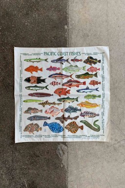 The Printed Image Pacific Coast Fishes Bandana Natural