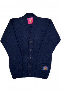Howlin’ Shaggy Bear Cardigan Navy