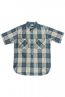 Warehouse & Co. Lot. 3056 S/S Work Shirt Sax Check