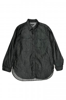 Engineered Garments Work Shirt Black Cotton Denim Shirting