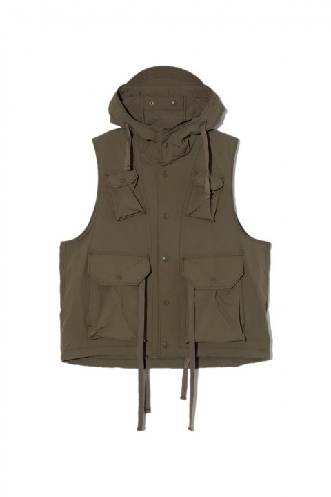 Engineered Garments Field Vest Olive Polyester Taslan