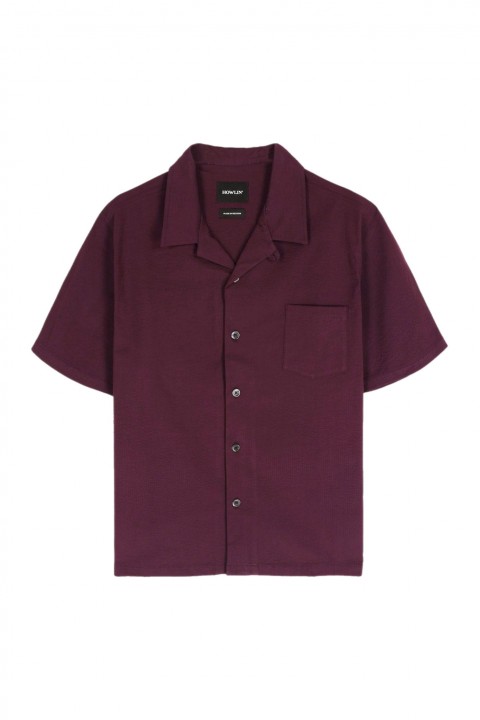 Howlin’ Cocktail Shirt Burgundy Seersucker