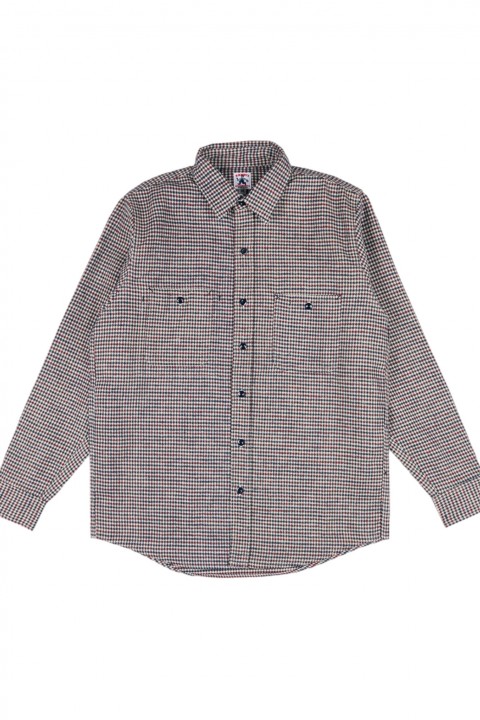 Randy's Garments 3-Pocket Work Shirt Blue/Red Heavy Houndstooth