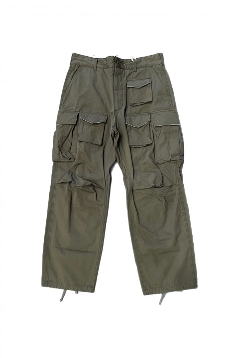 Engineered Garments FA Pant Olive Cotton Sanded Cloth