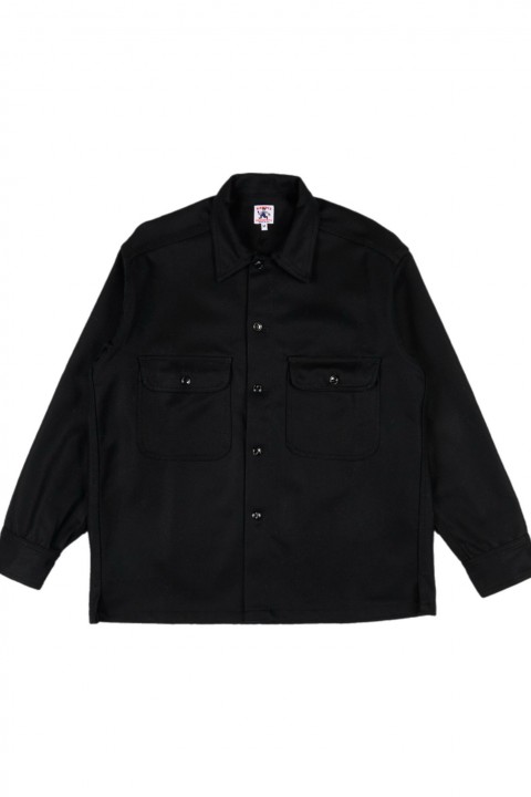 Randy's Garments Over Shirt Black Heavy Melton Wool