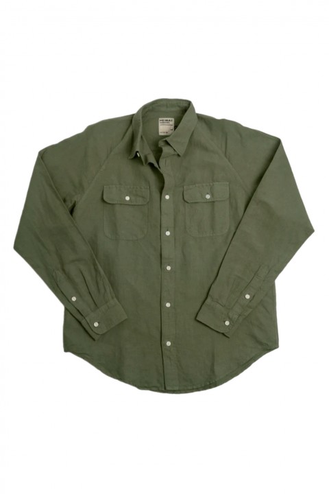 Heimat Work Shirt Military Green Cotton-Hemp