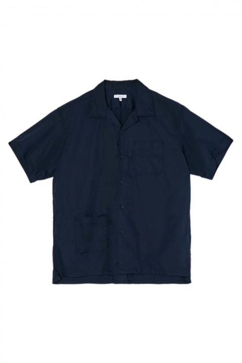 Engineered Garments Camp Shirt Dk Navy Cotton Broadcloth