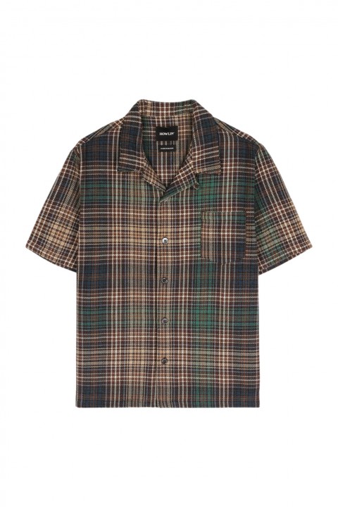 Howlin’ Cocktail Shirt Brown Japanese Twill Check