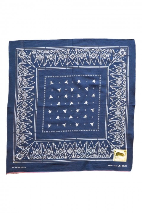 Kapital Fastcolor Selvedge Bandana (ORIGAMI) Navy