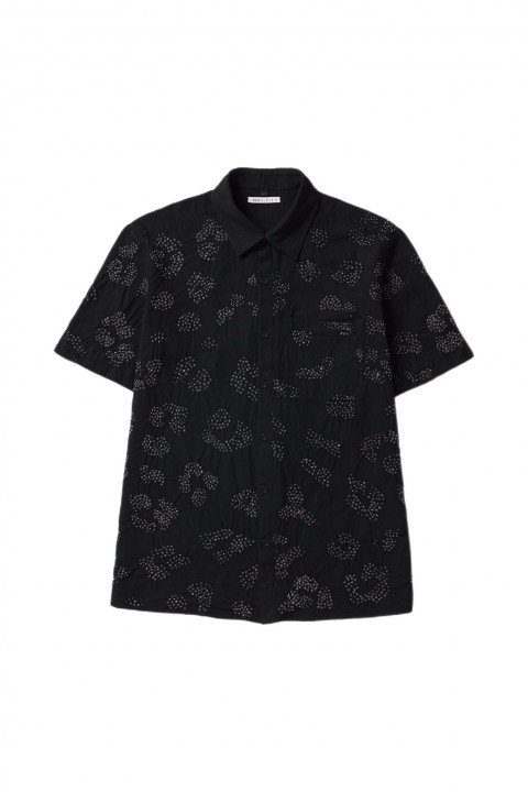 11.11 S/S Breeze Shirt Black Bandhani