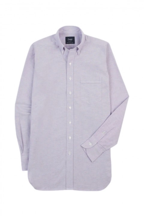 Drake's Button-Down Oxford Shirt Purple