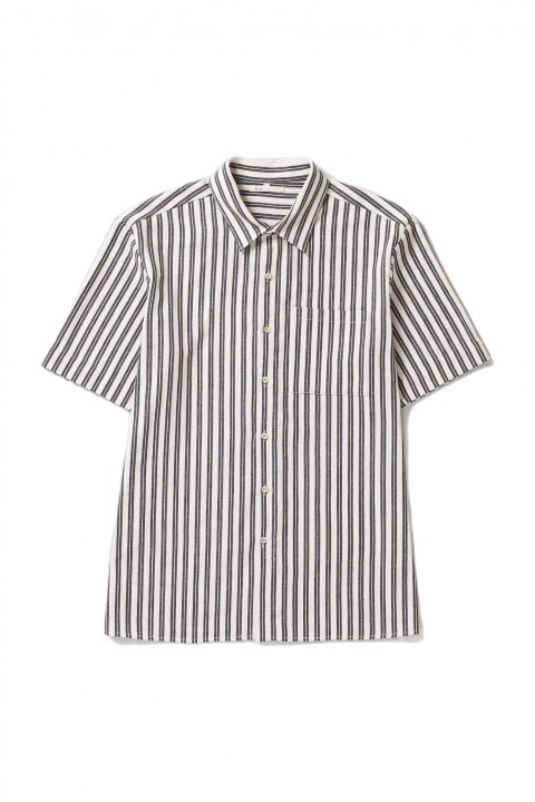 11.11 S/S Breeze Shirt Charcoal Stripe