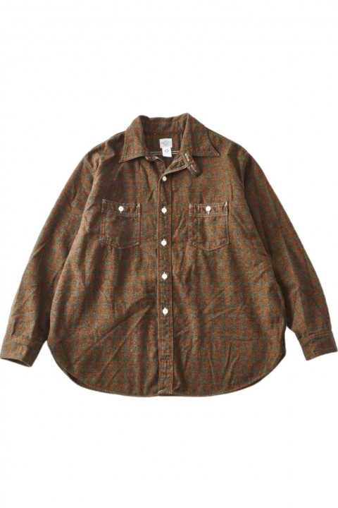 Post Overalls St. Louis Shirt Orange Block Flannel Plaid