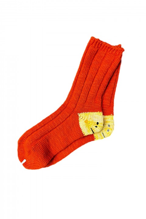Kapital 56 Yarns MA-1 RAINBOWY HAPPY HEEL Socks Orange