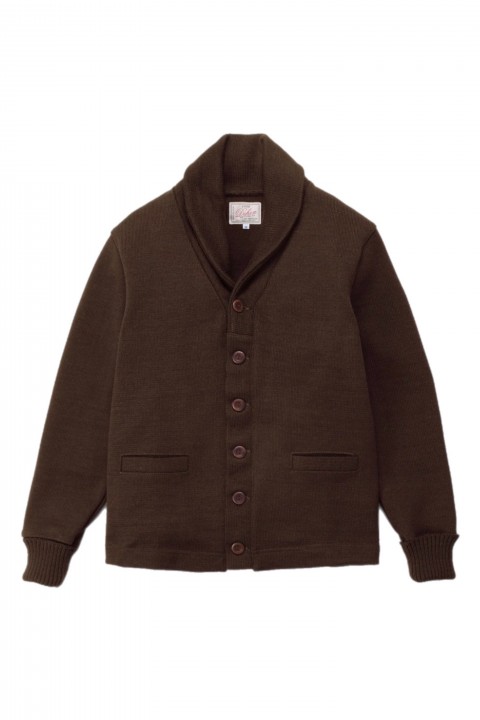 Dehen 1920 Shawl Sweater Coat Brown