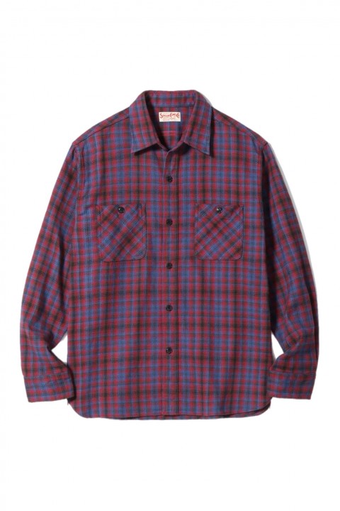 Sugar Cane Work Shirt Red Check