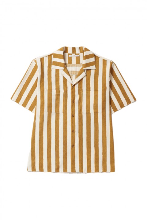 11.11 Camp Shirt Mustard Stripe