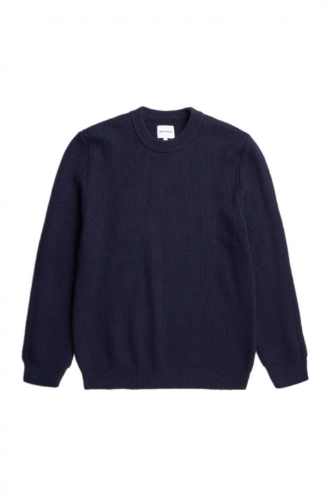 Norse Projects Henning Cotton-Wool Rib Sweater Dark Navy